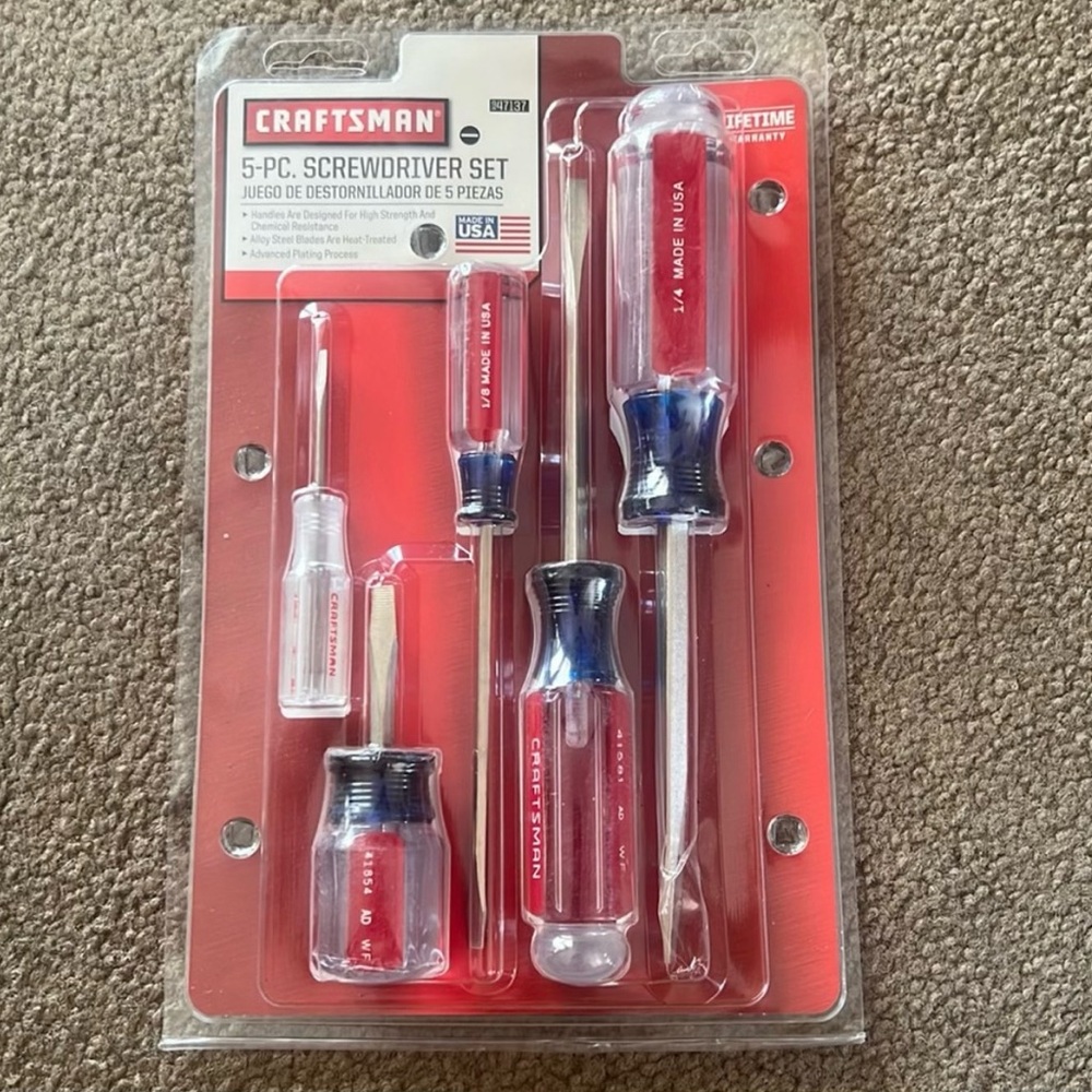 Craftsman 5 piece screwdriver set